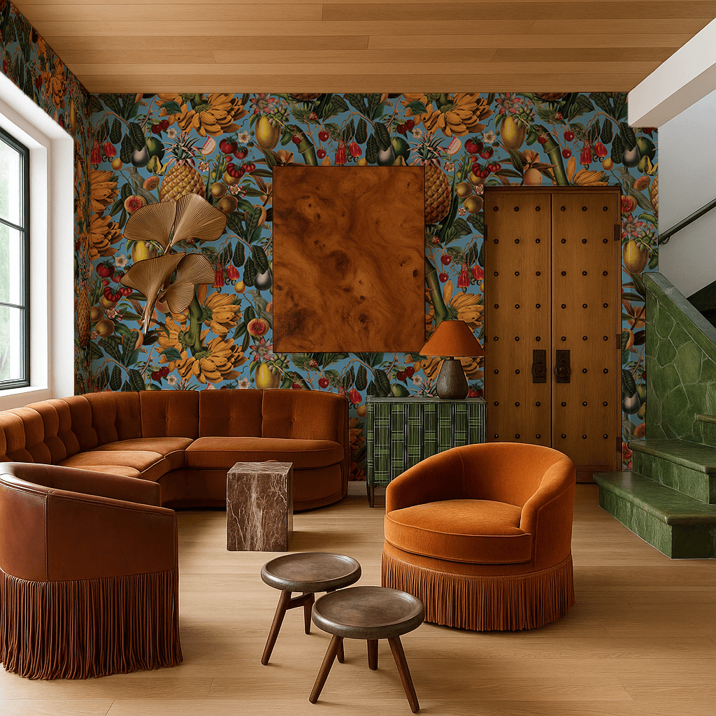 Juicy Fruit Wallpaper, blue