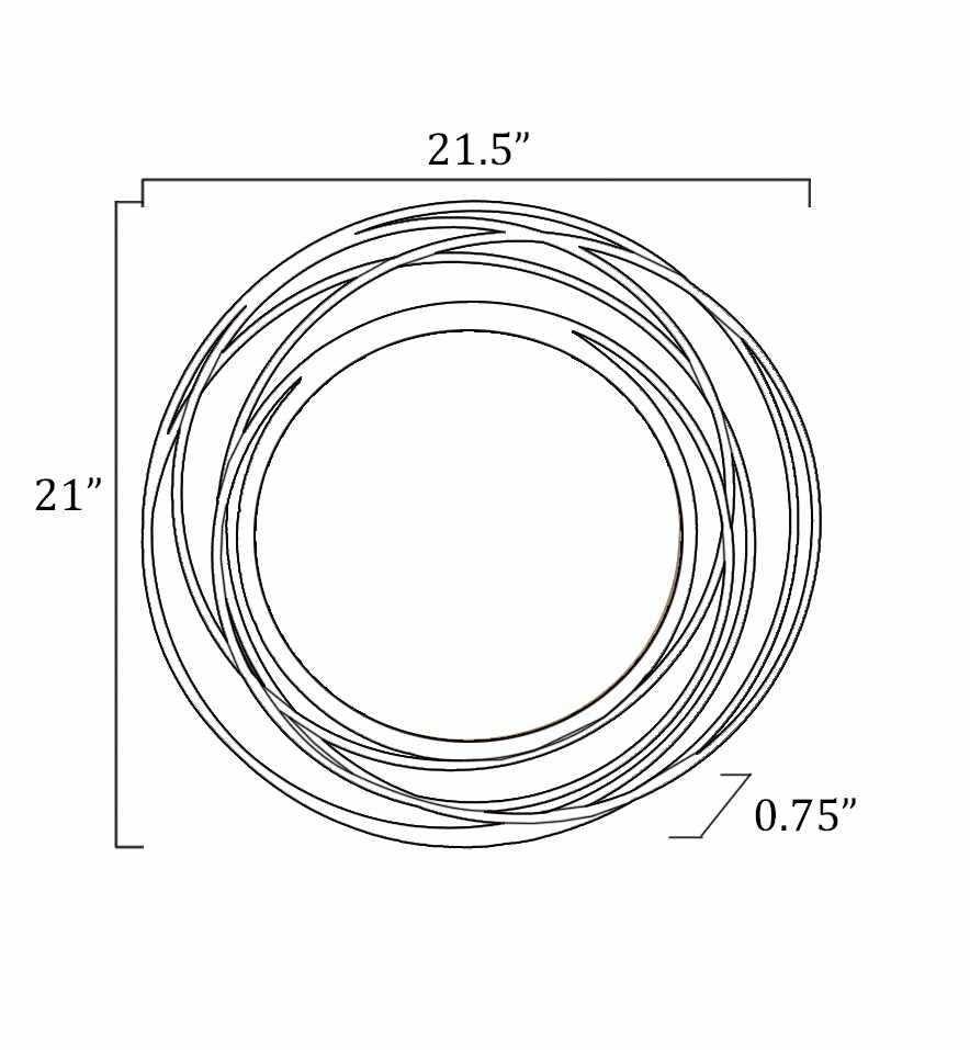 Monamon Round Rattan Mirror