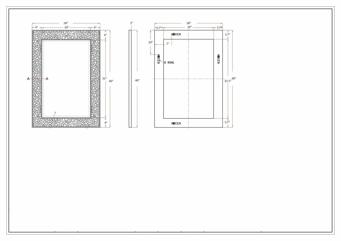 Nicolet Marble Mirror - Clearance