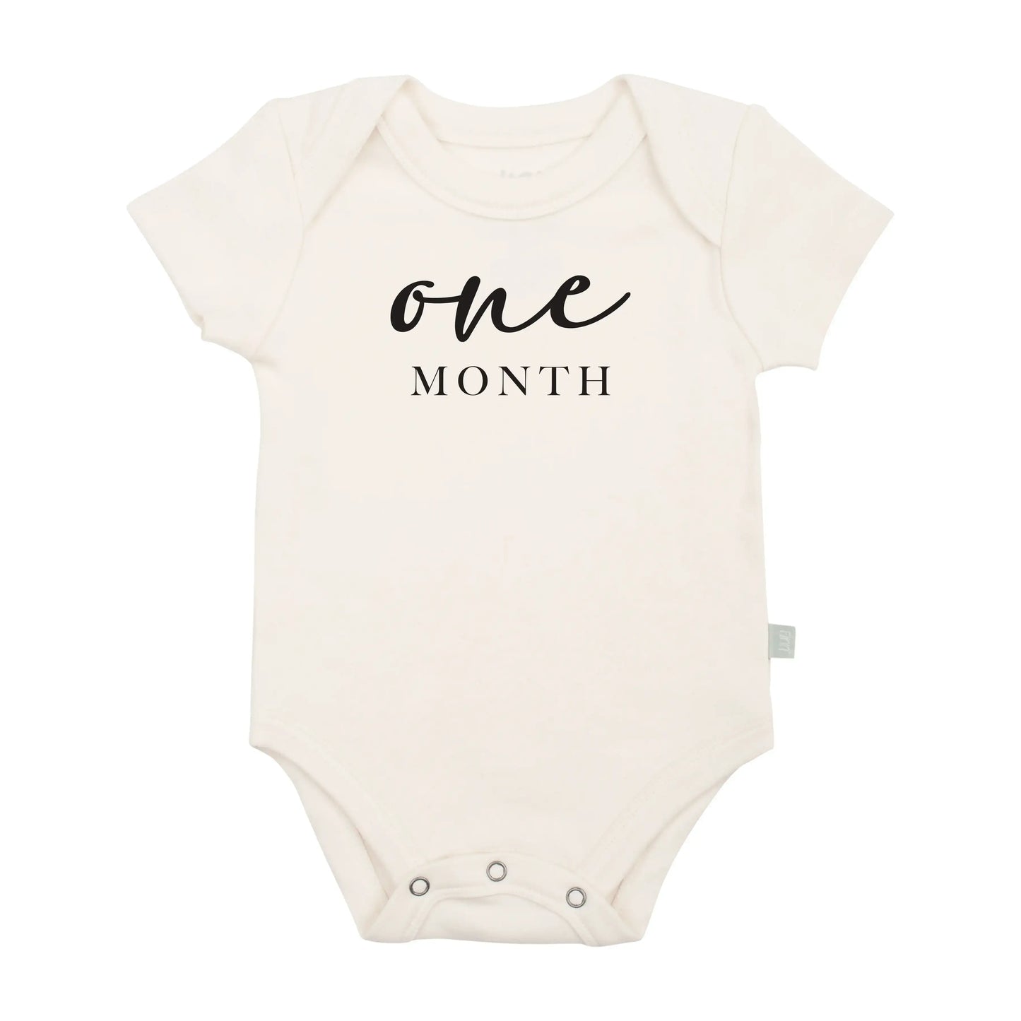 graphic bodysuit | one month milestone charcoal