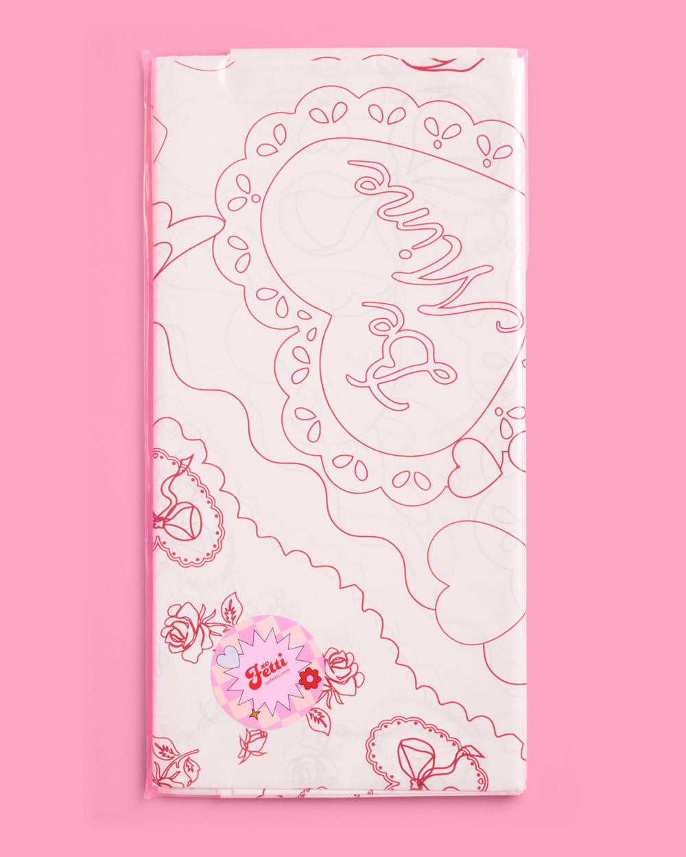 Be Mine Coloring Tablecloth - paper tablecloth