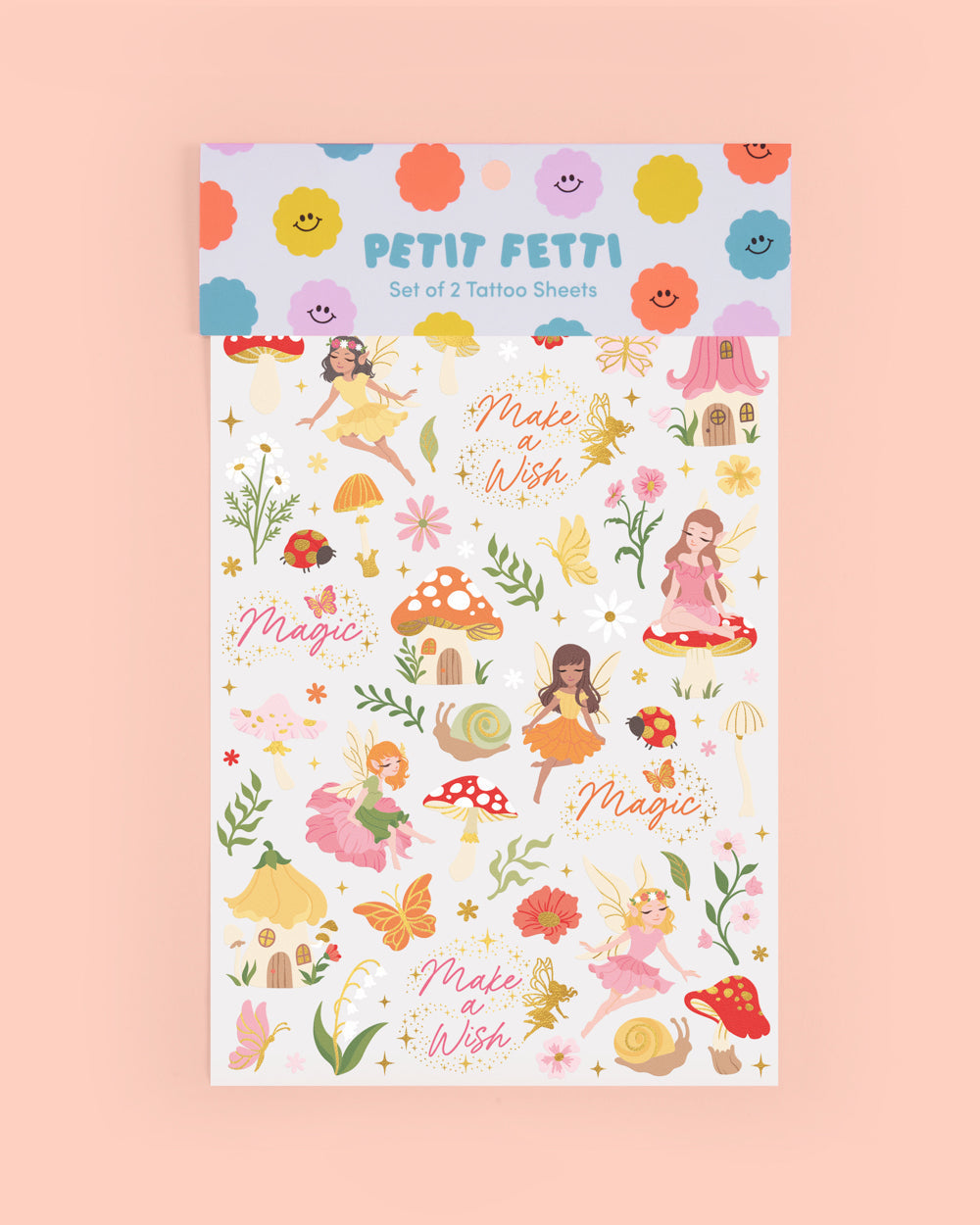 Woodland Fairy Tats - 84 foil temporary tattoos