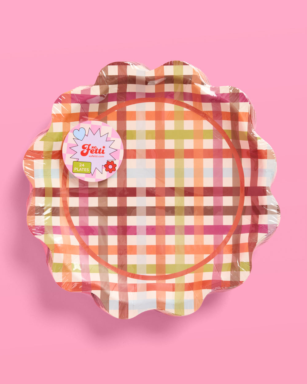 Give Thanks Plaid Plates - 12 or 24 paper plates