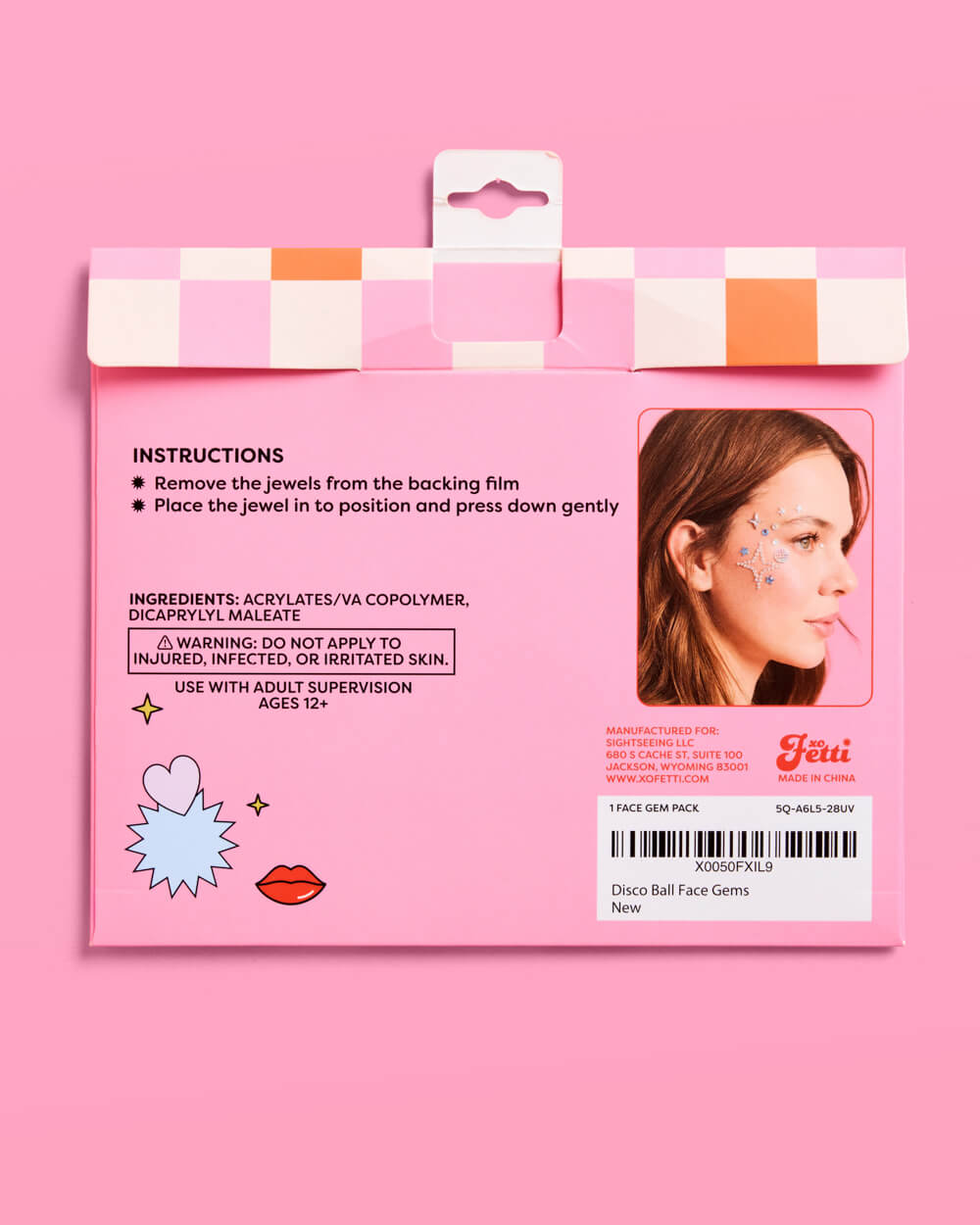 It's Disco Baby Face Gems - 98 pc gem set