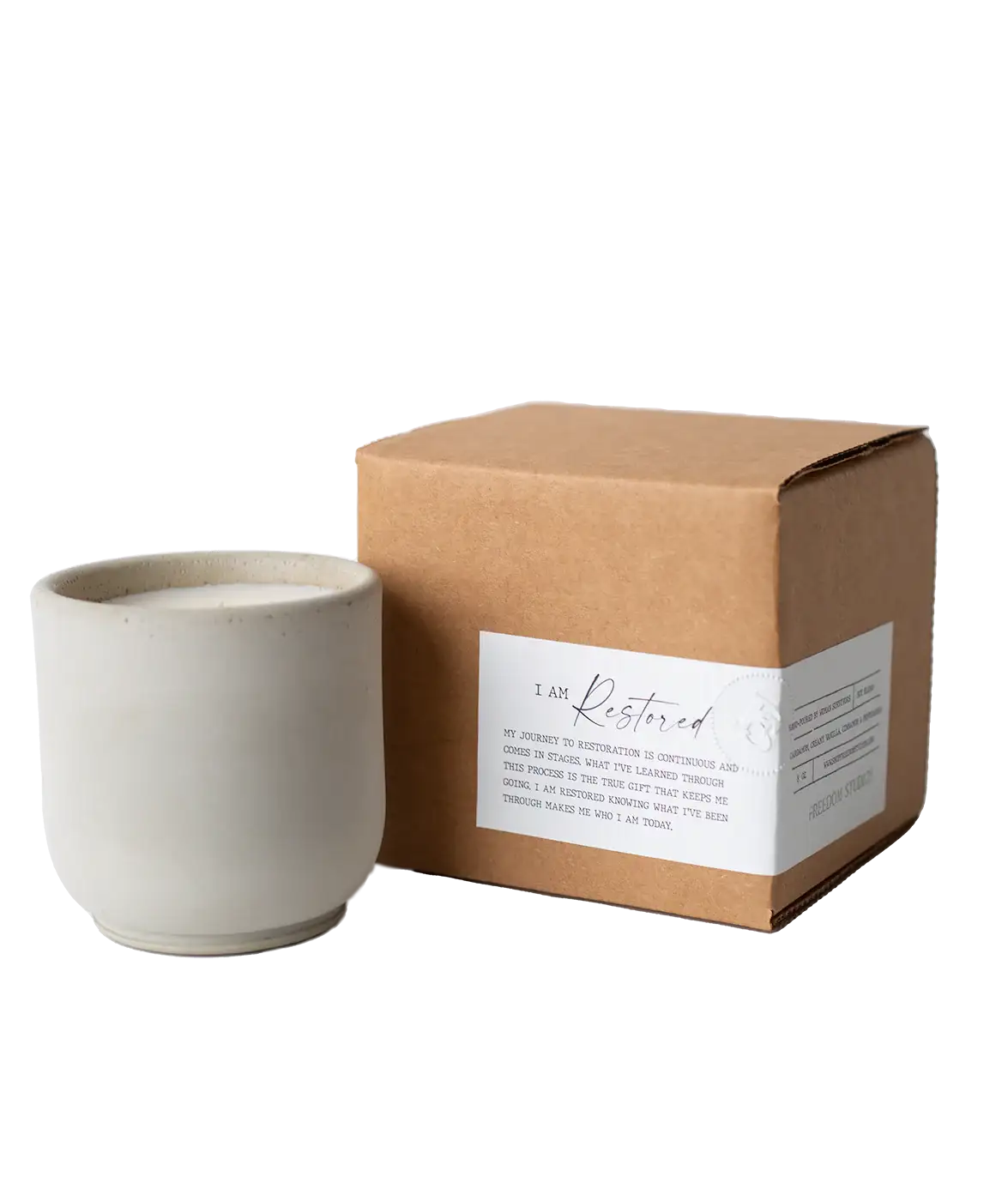 I AM Restored 8 oz Concrete Candle