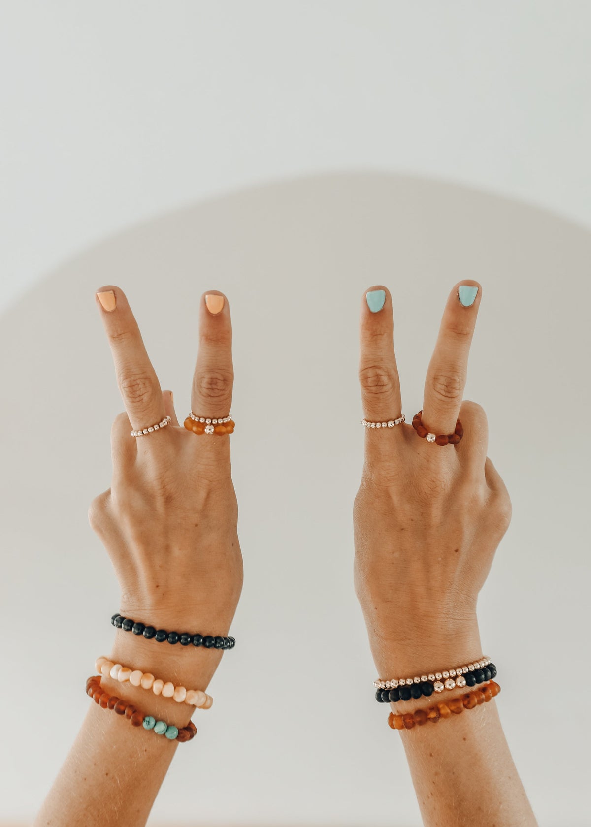 Natural Turquoise + 14k Gold Filled Sun || Stretch Ring