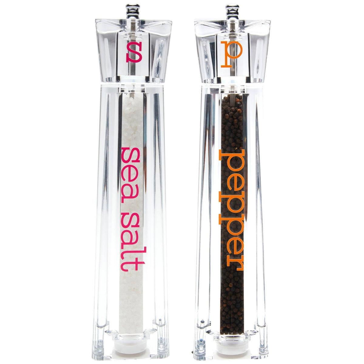 Orange and Pink Salt + Pepper Shakers