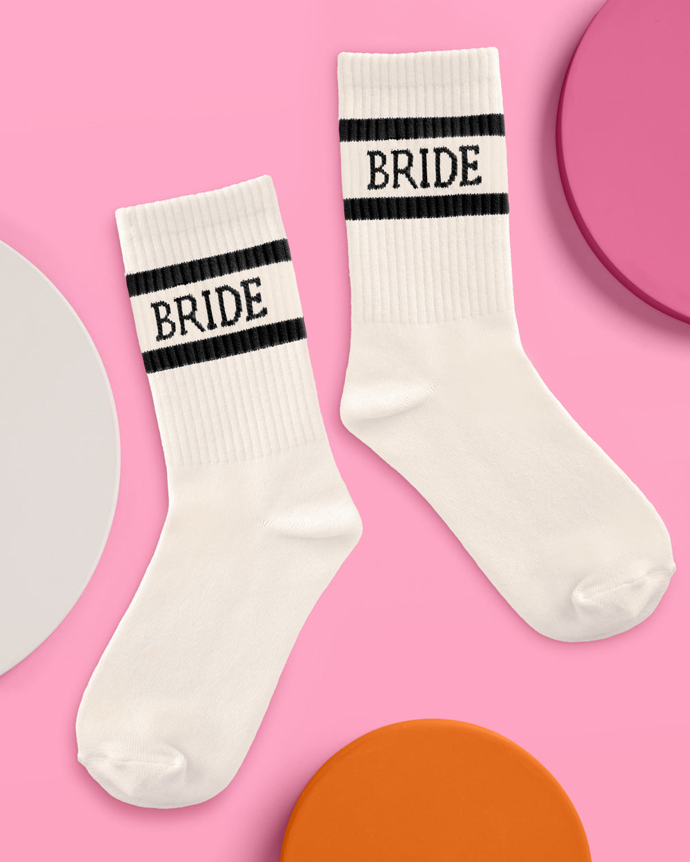 Black Bride Socks - ivory tube socks