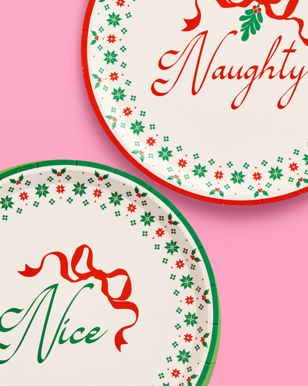 Naughty or Nice Plates - 10 or 24 paper plates