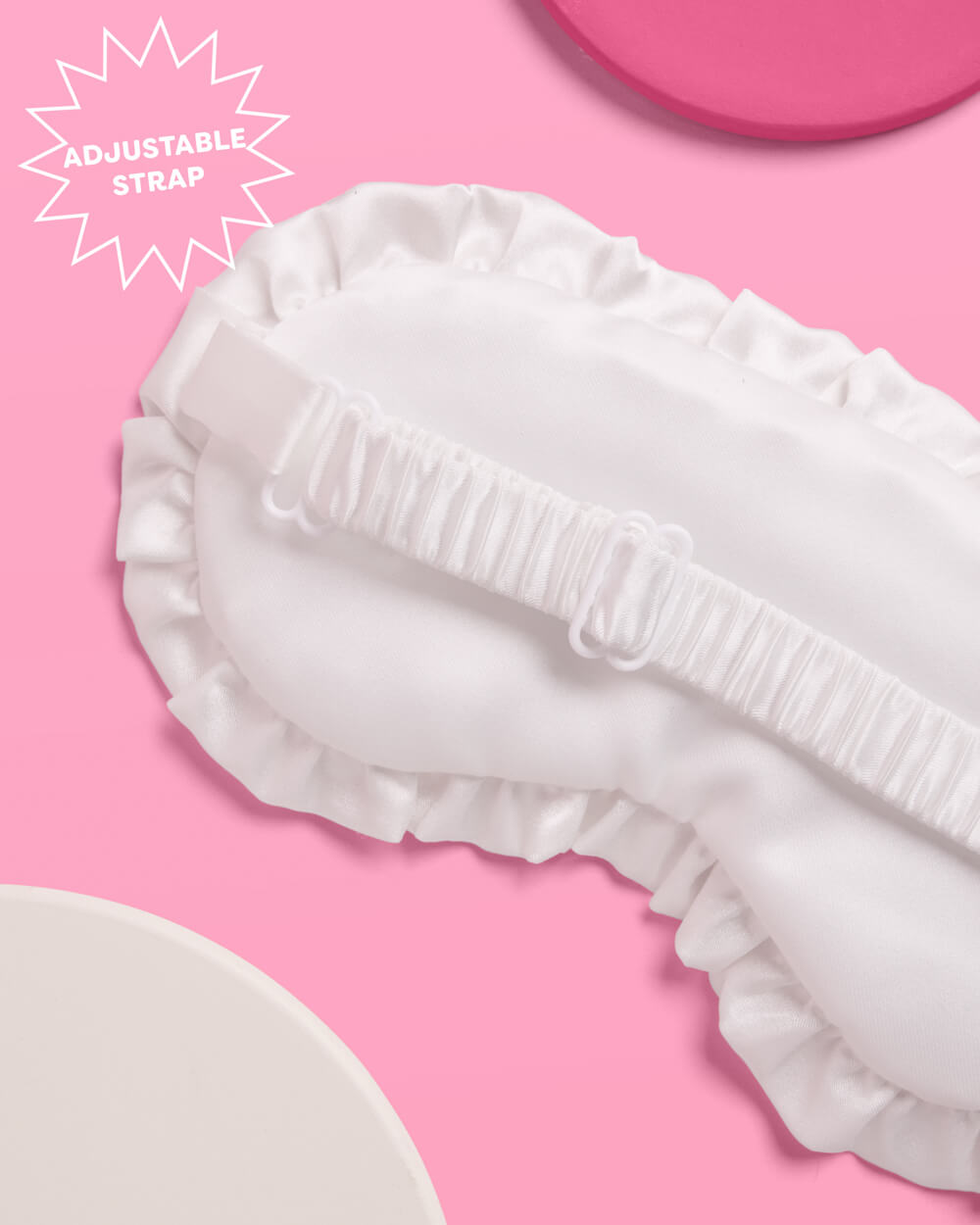 Something Blue Sleep Mask - embroidered white satin