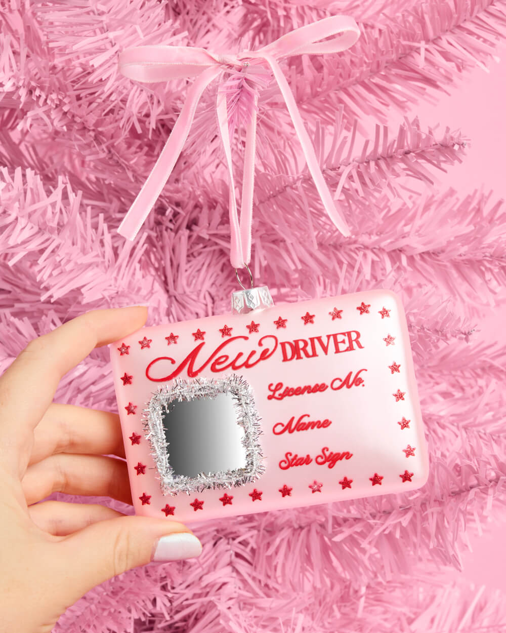 New Driver Ornament - glass license ornament