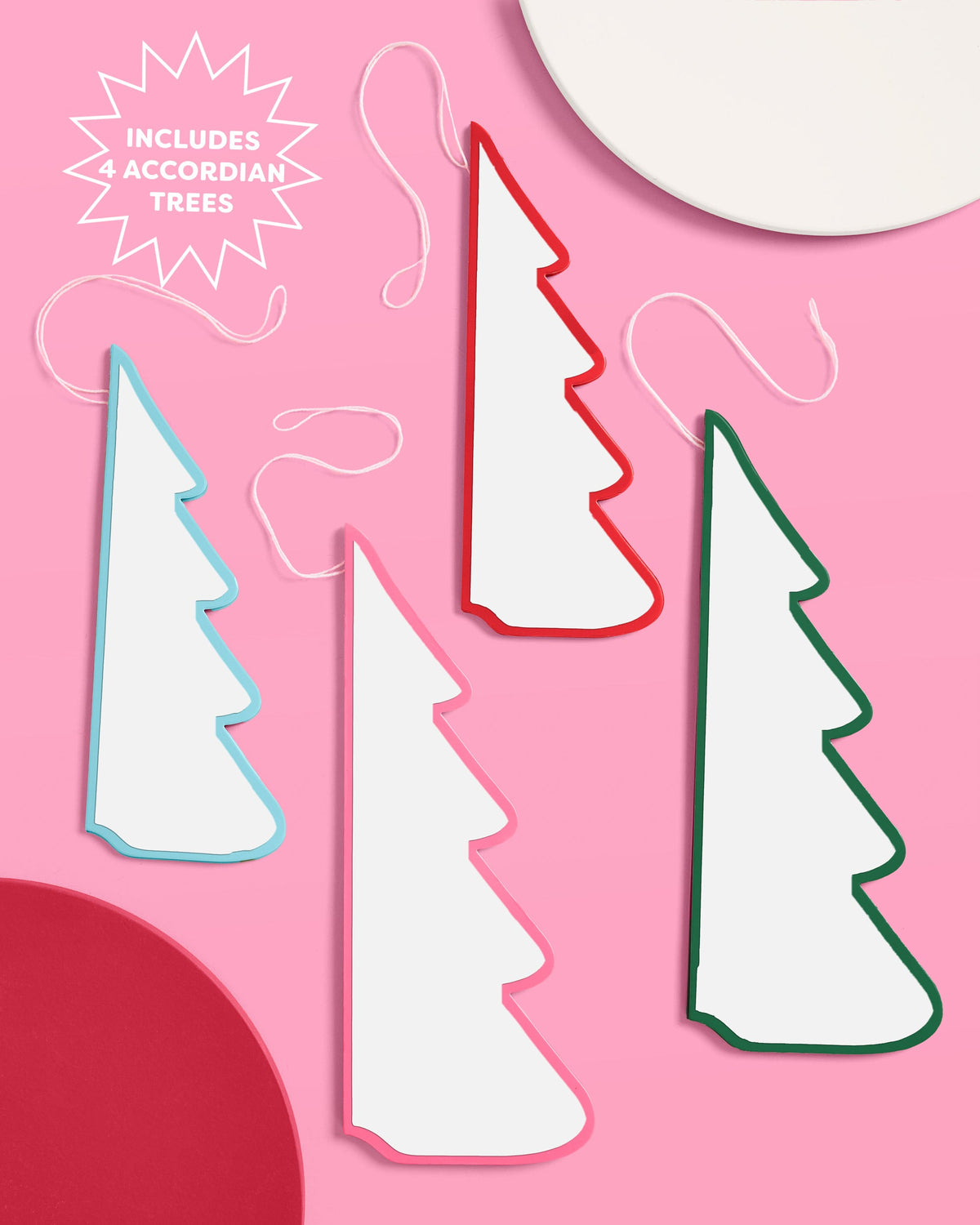 Very Merry Tree Set - 4 accordion tissue paper trees