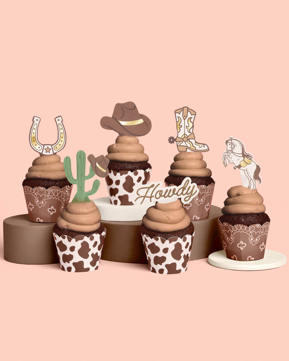 Saddle Up Cupcake Set - 24 liners + toppers
