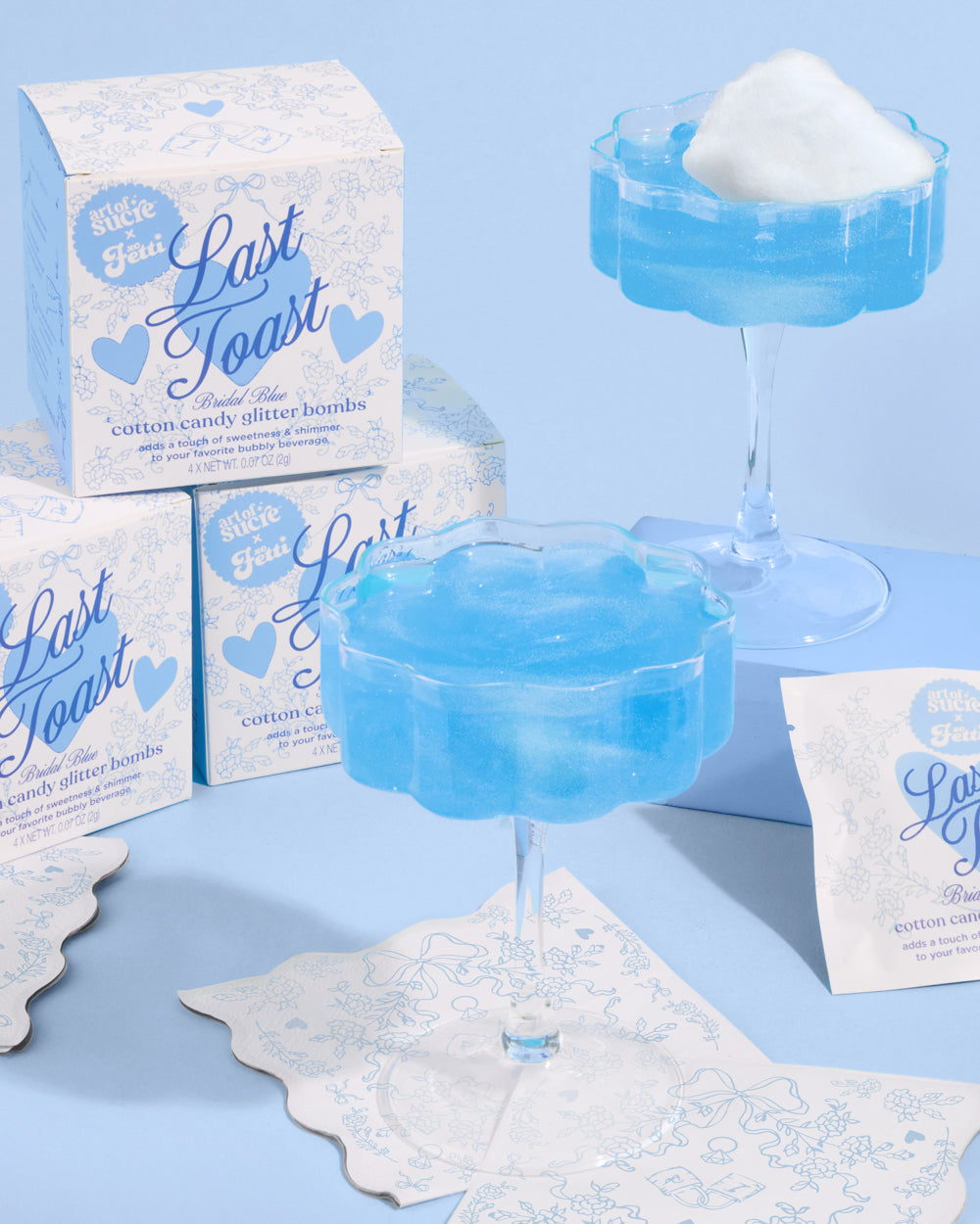 Last Toast Glitter Bombs - 4 cotton candy glitter bombs