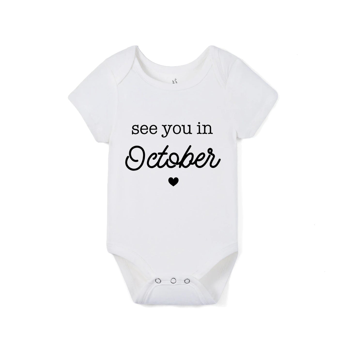 'See You in October' Bamboo Baby Bodysuit