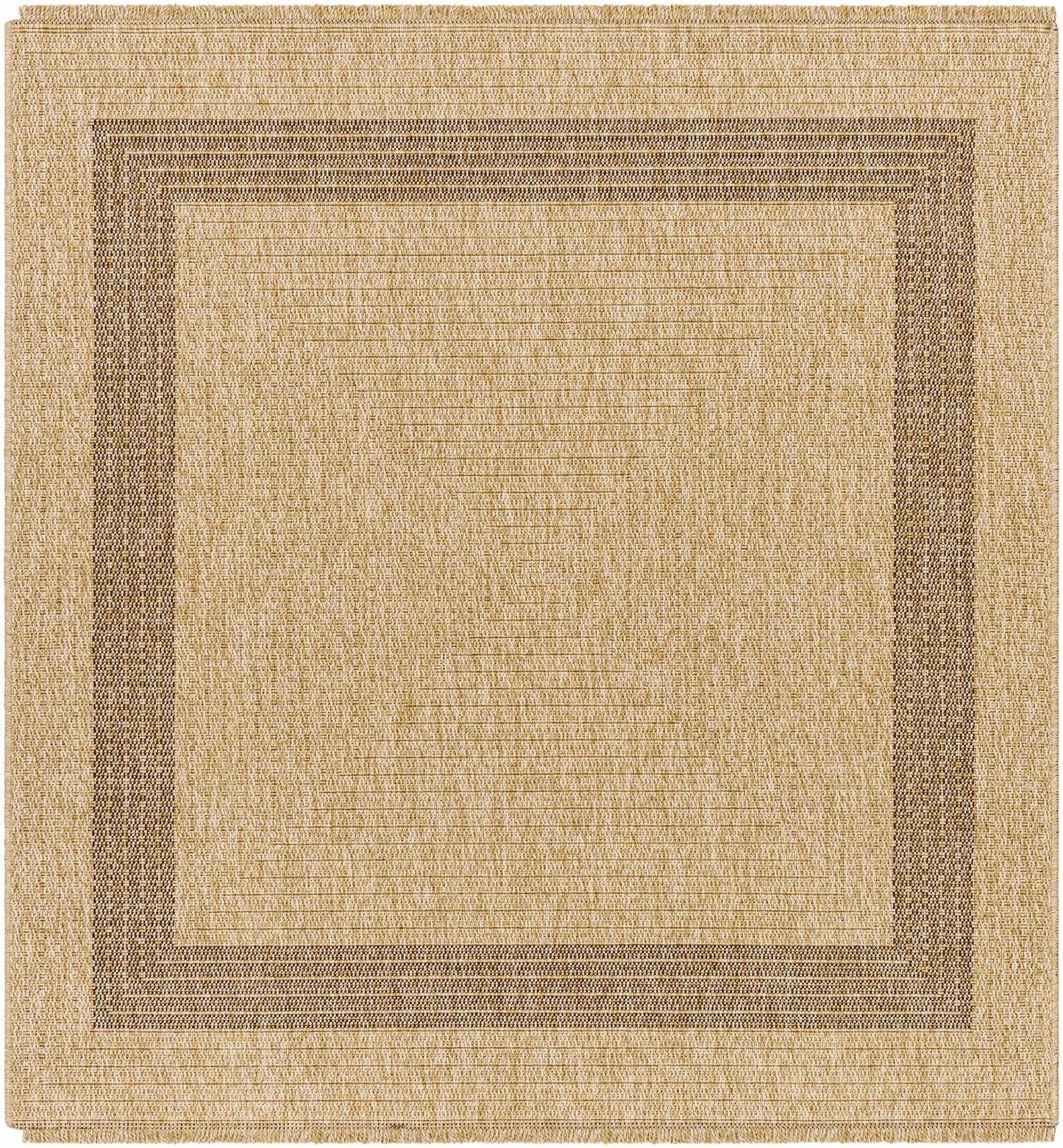 Andie Bordered Faux Jute Outdoor Rug - Clearance