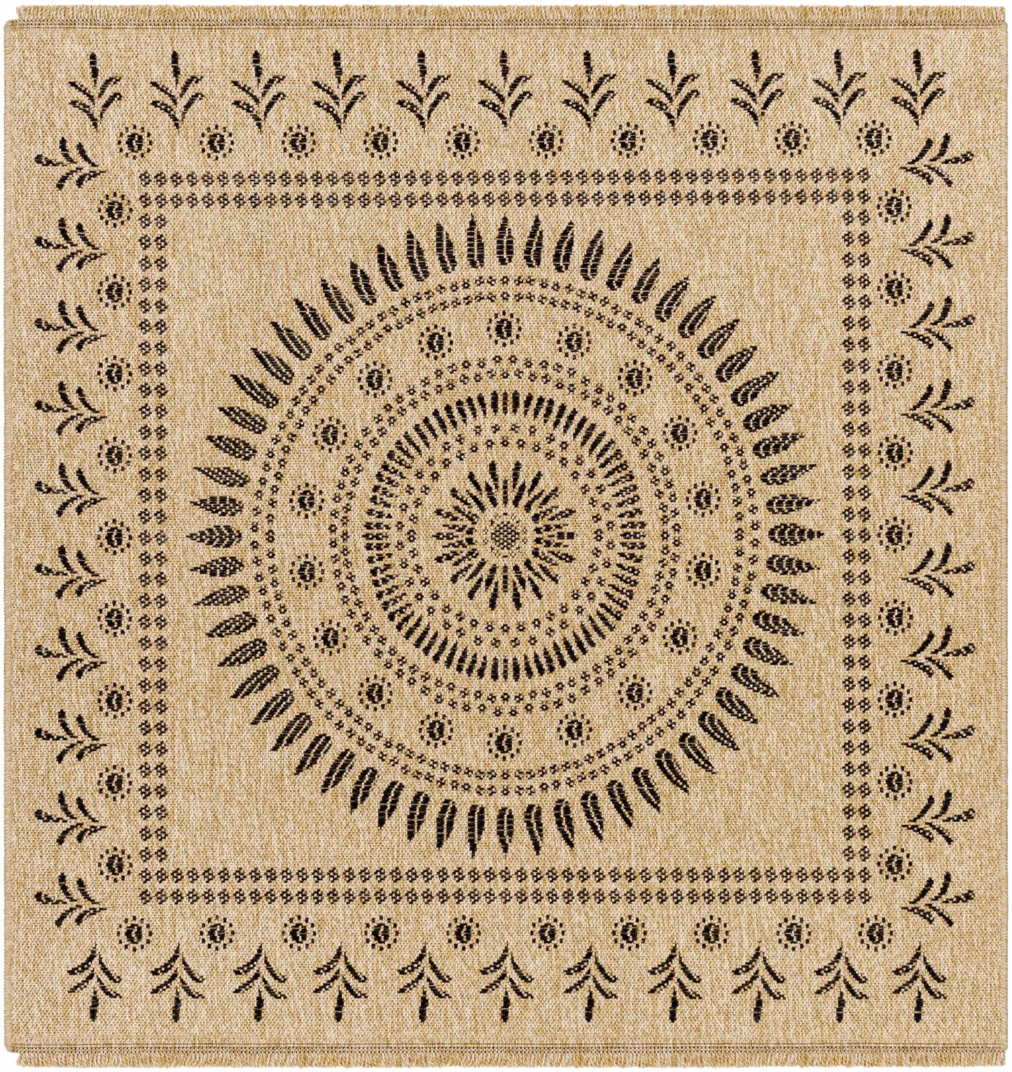 Beata Round Faux Jute Outdoor Rug - Clearance