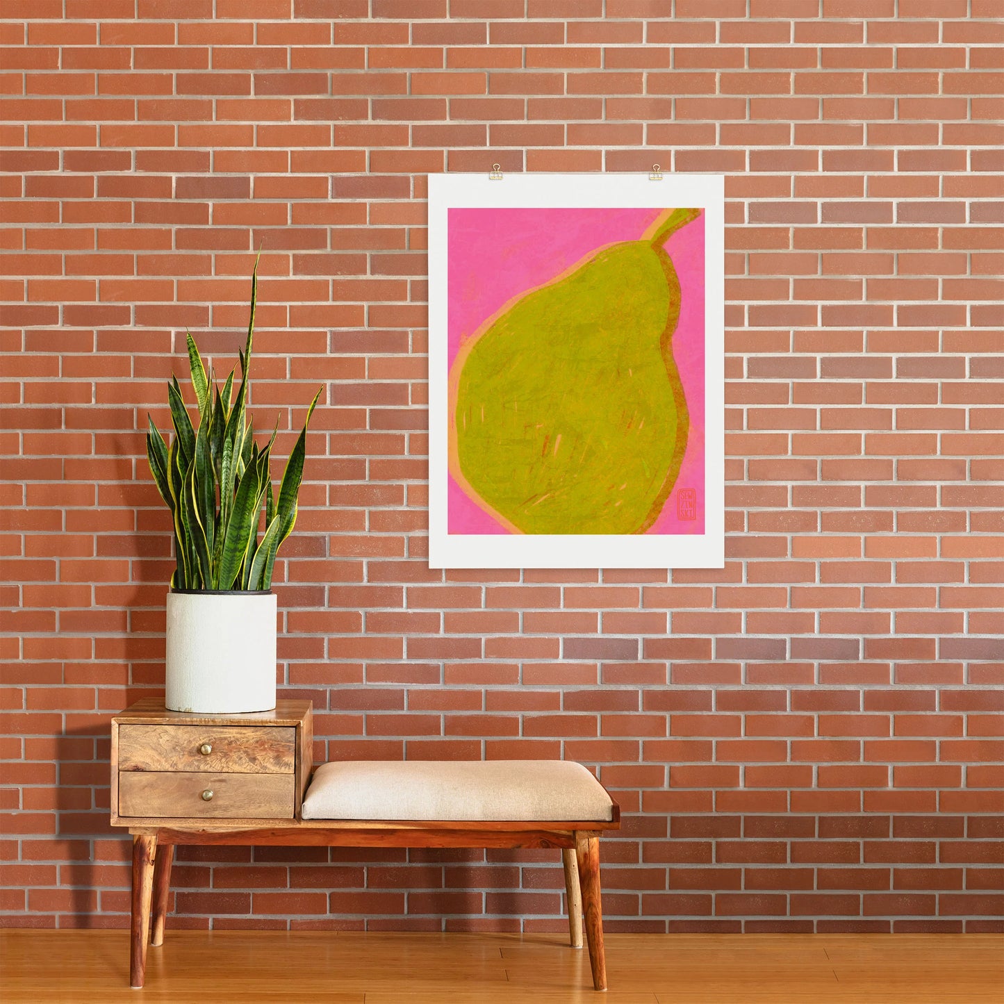 Modern Pear Art Print