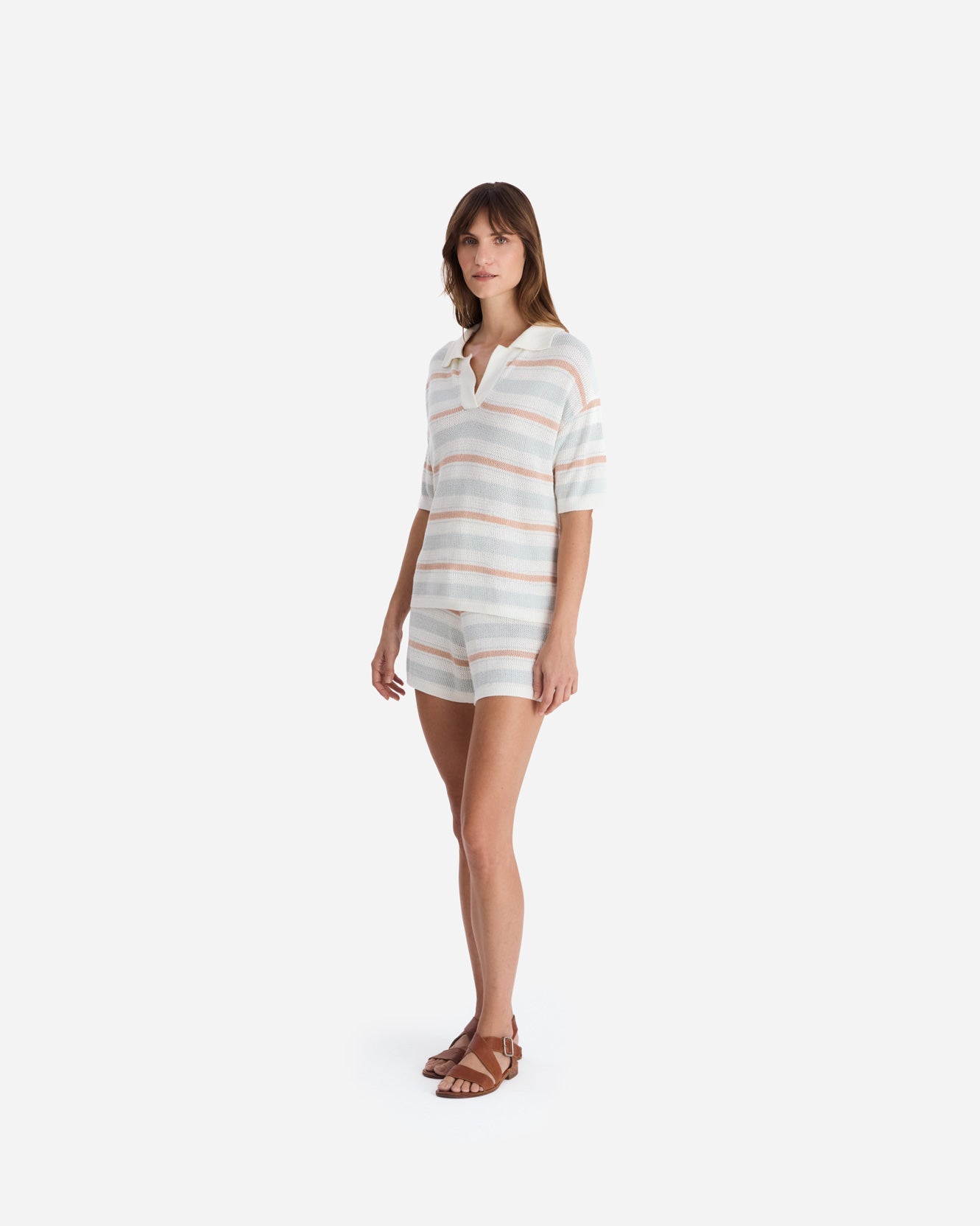 Lido Stripe Cloud Crochet Shorts