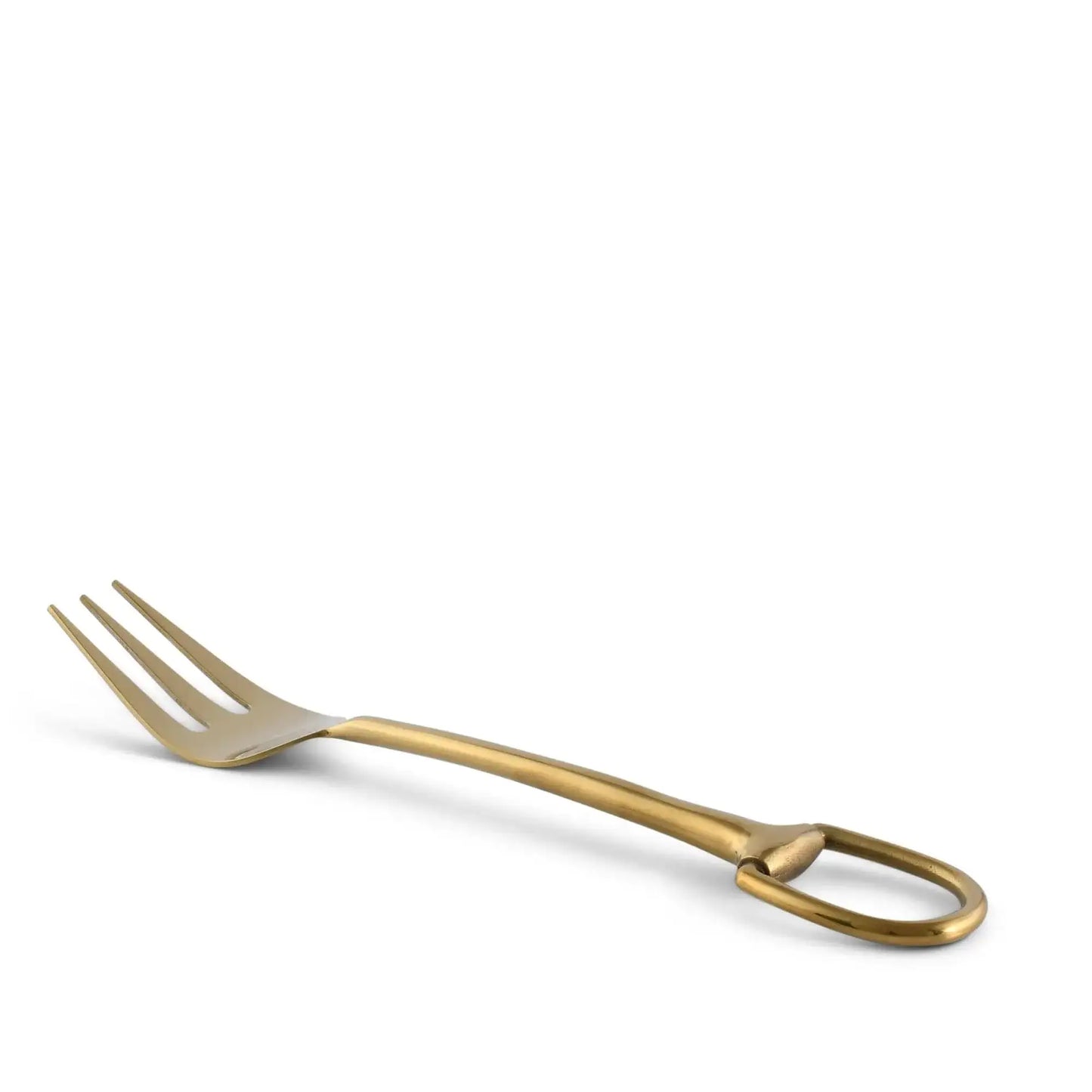 Stirrup Serving Fork - Stainless Steel Shiny Gold