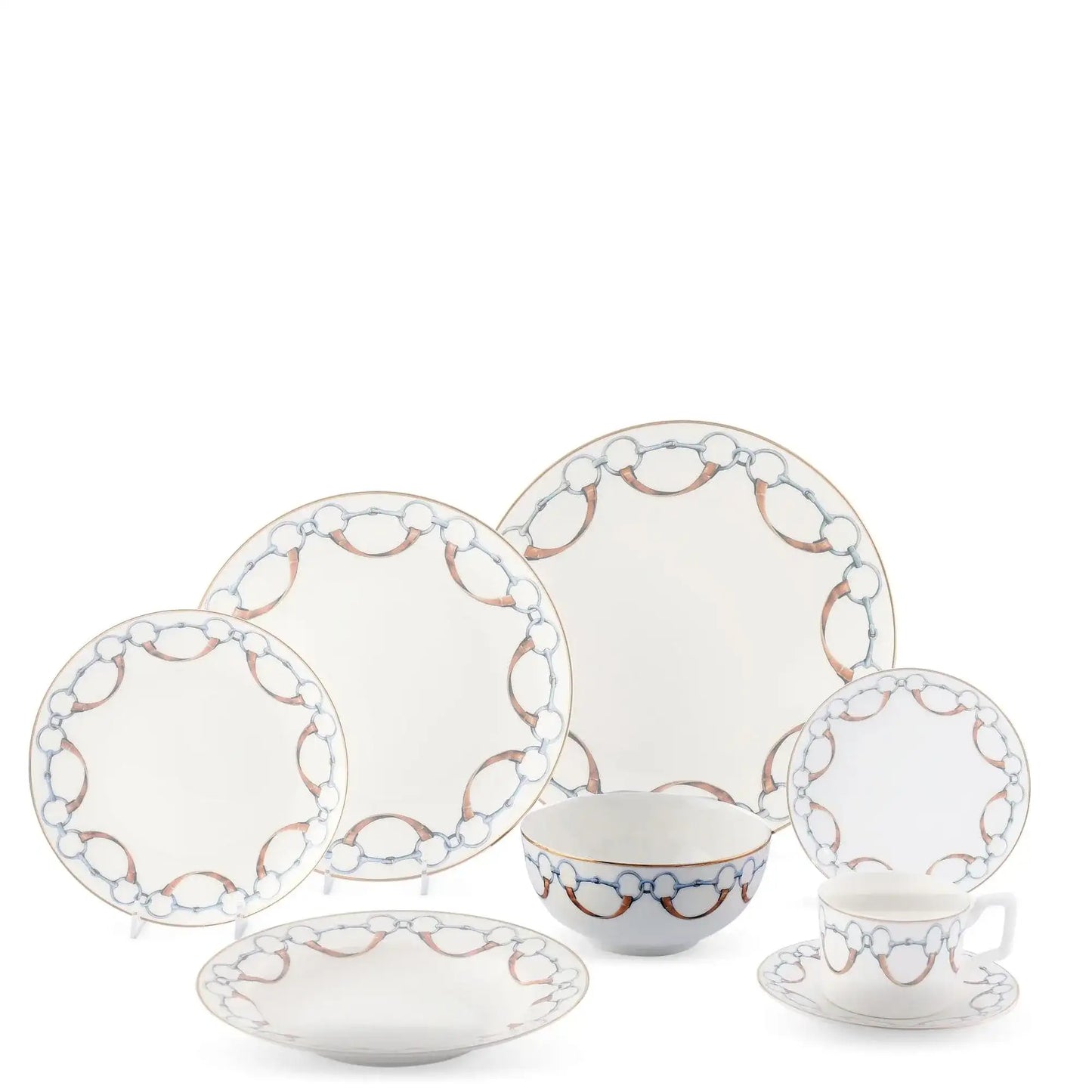 Wellington Bit Pattern Bone China Round Cereal / Dip Bowl