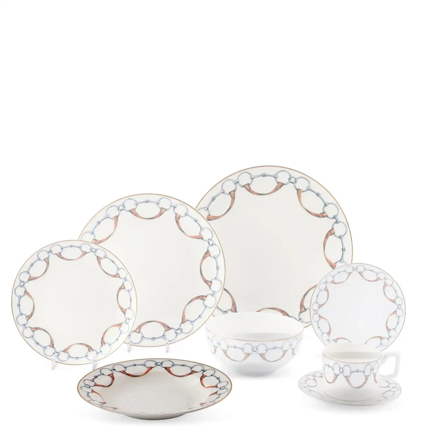 Wellington Bit Pattern Bone China Soup Plate