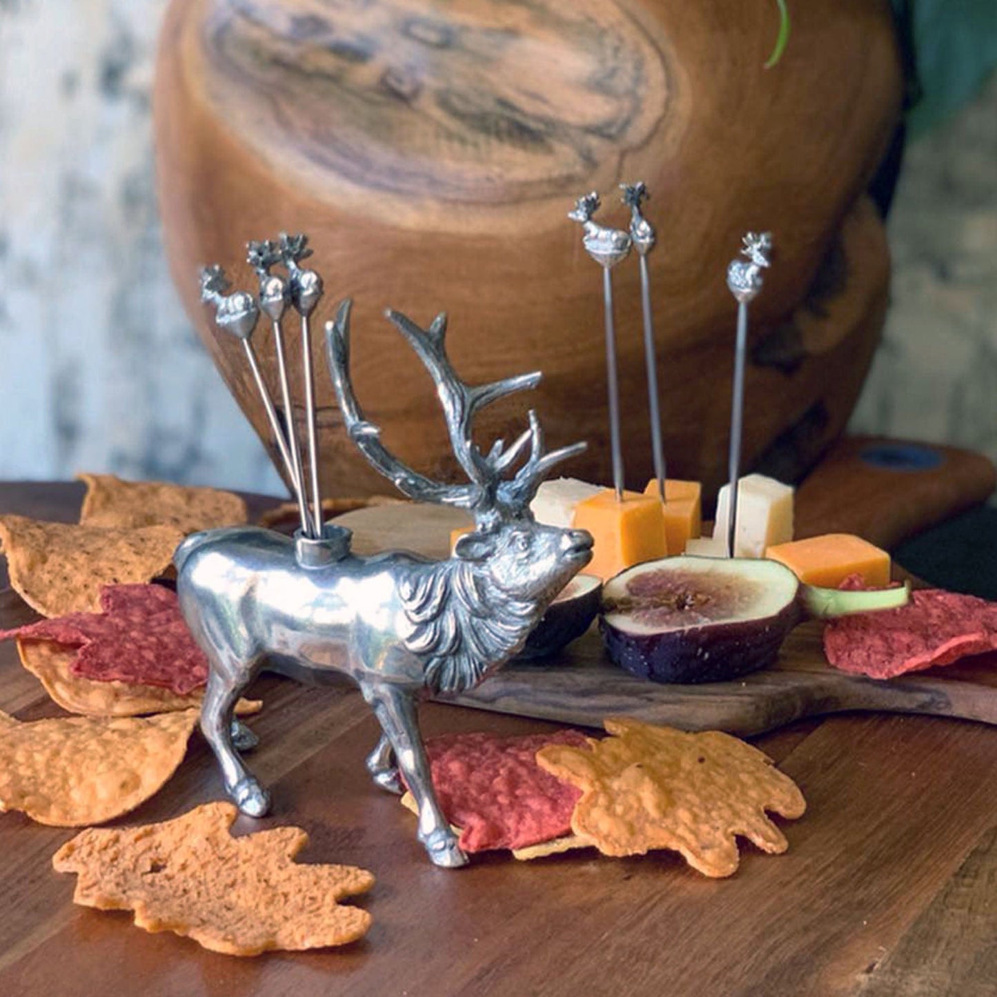 Elk Pewter Cheese Pick Set