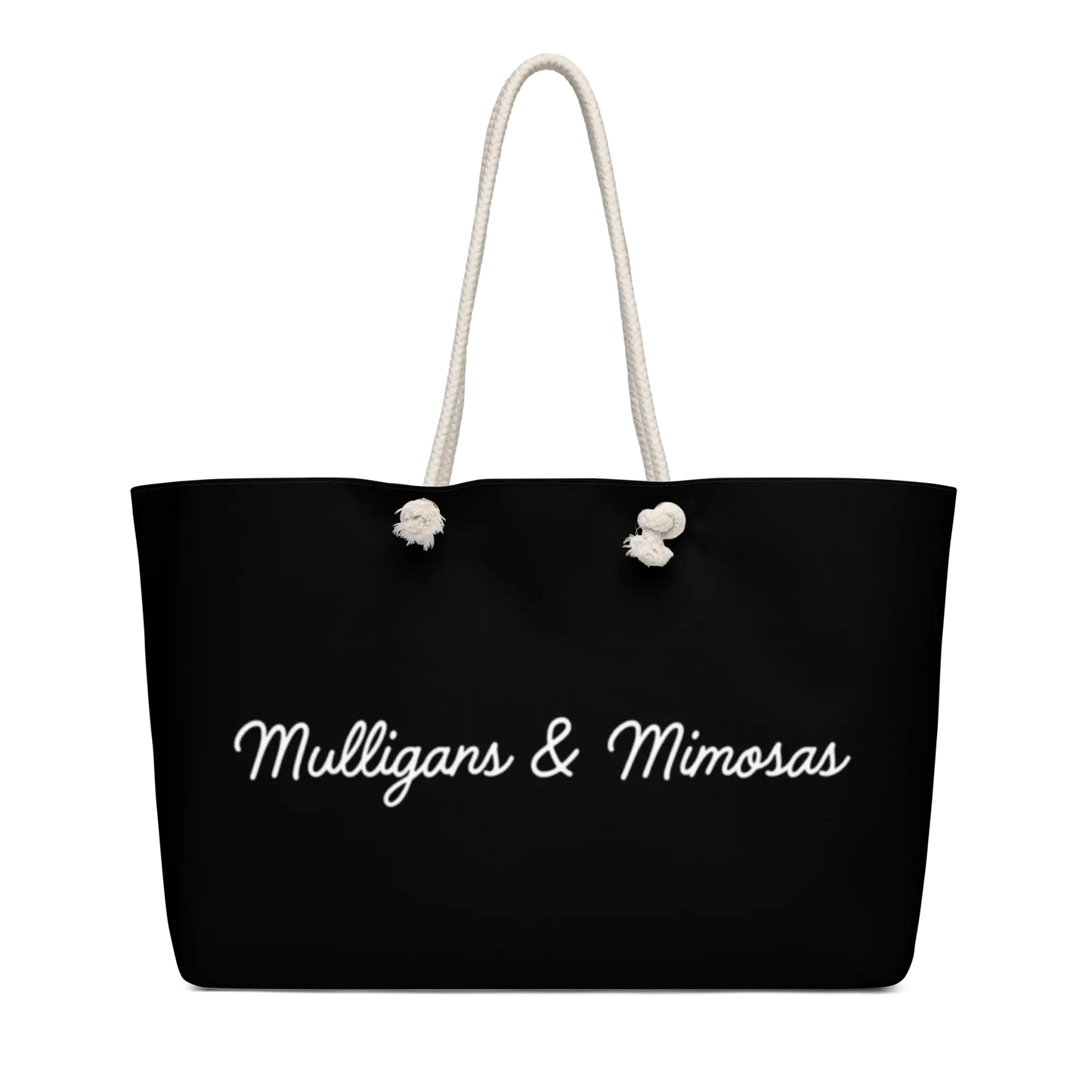 Mulligans & Mimosas Black Golf Tote Bag