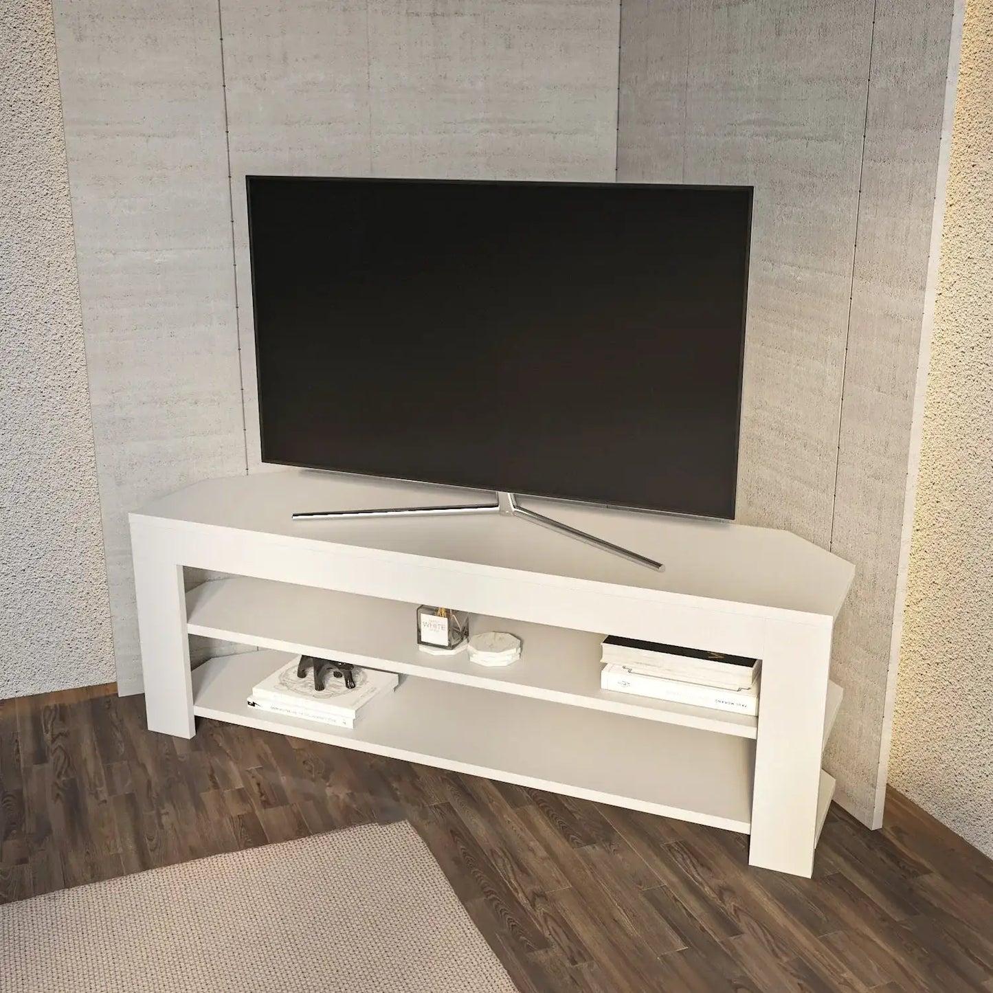 Rita 47" Modern Space-Saving Corner TV Stand