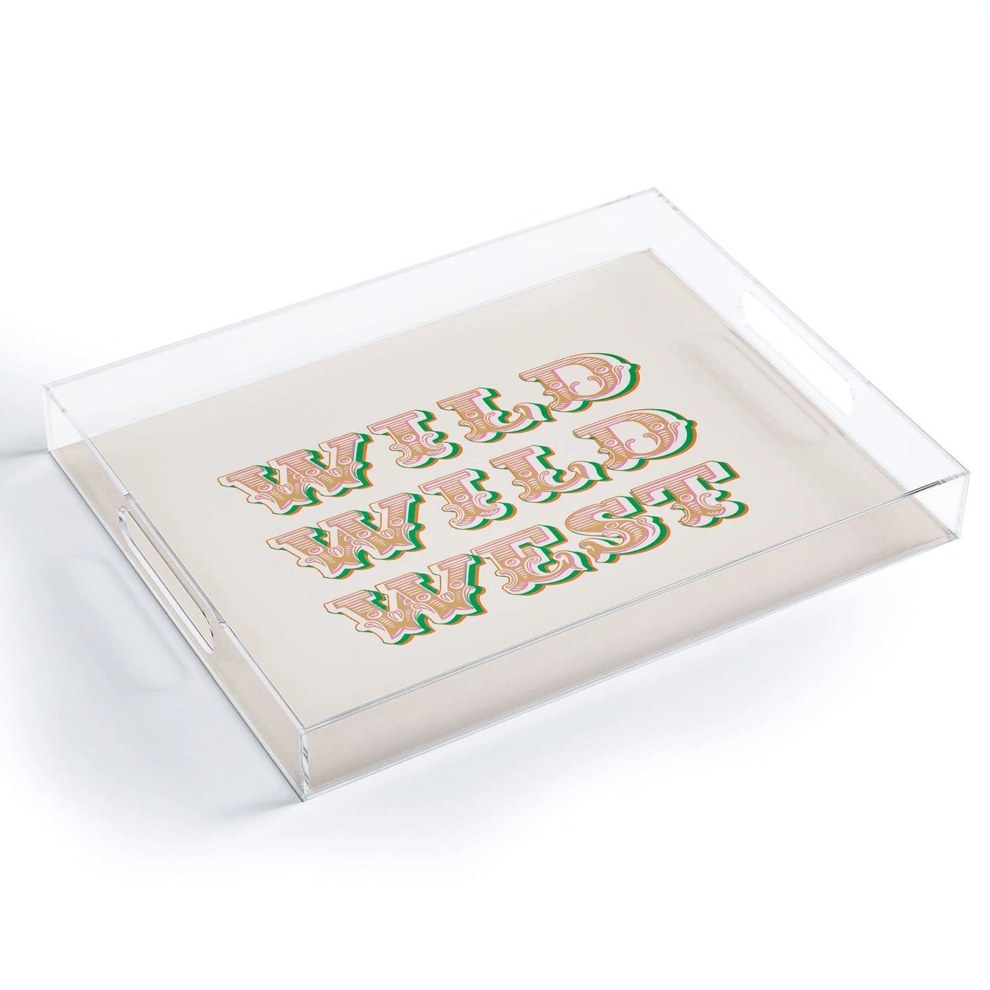 Wild Wild Acrylic Tray - Medium w/Handles