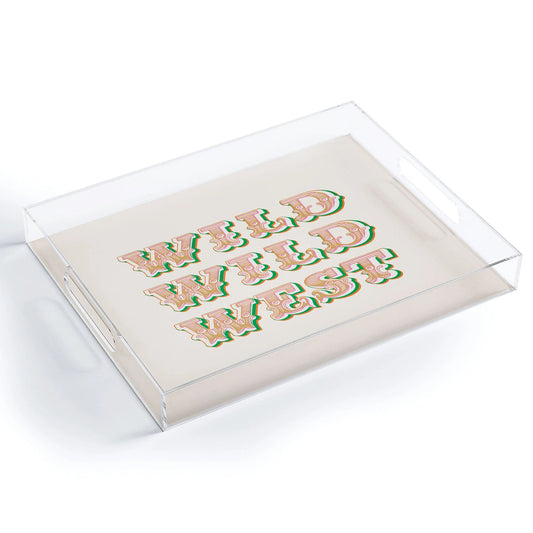 Wild Wild Acrylic Tray - Medium w/Handles