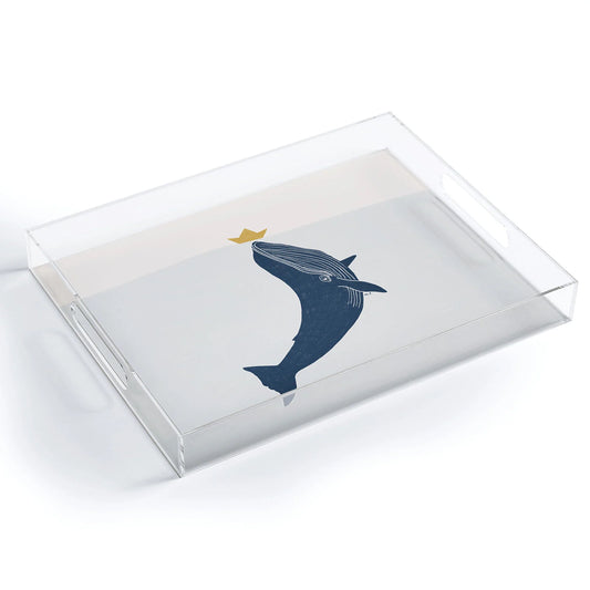 Blue Whale Acrylic Tray - Medium w/Handles