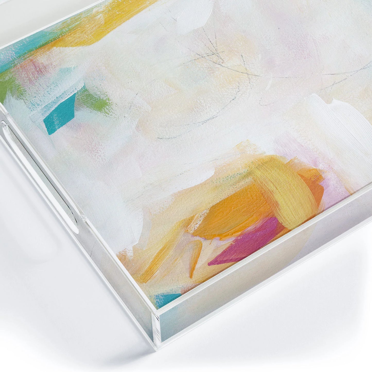 Wishful Thoughts Acrylic Tray - Medium w/Handles