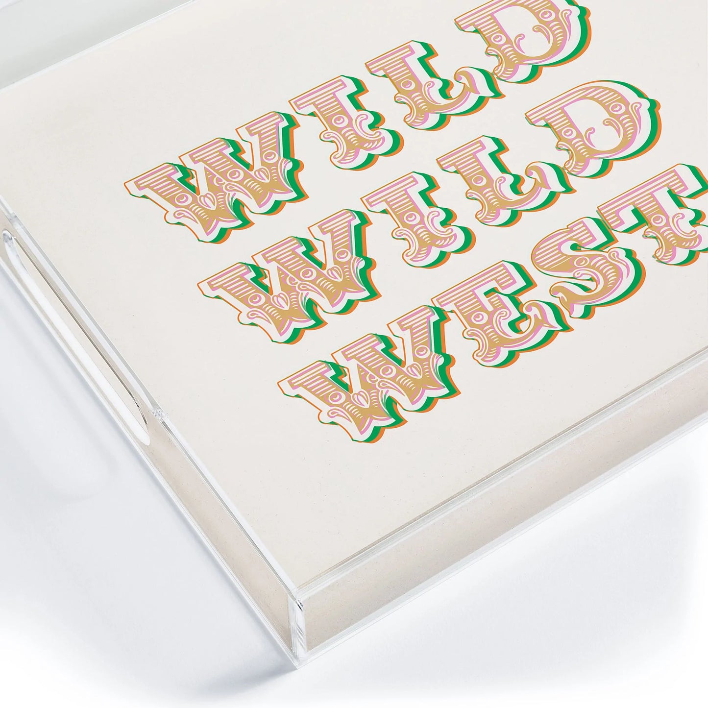 Wild Wild Acrylic Tray - Medium w/Handles
