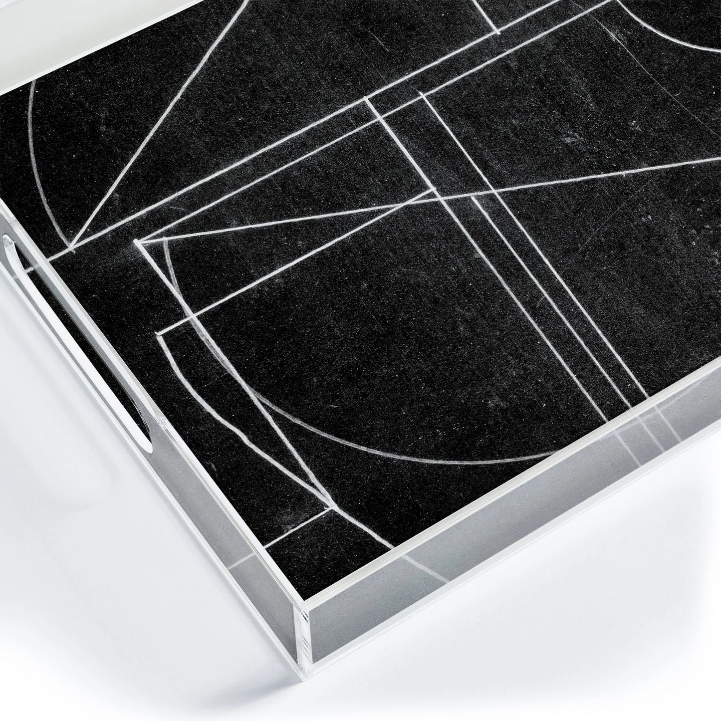 Buia Acrylic Tray - Medium w/Handles