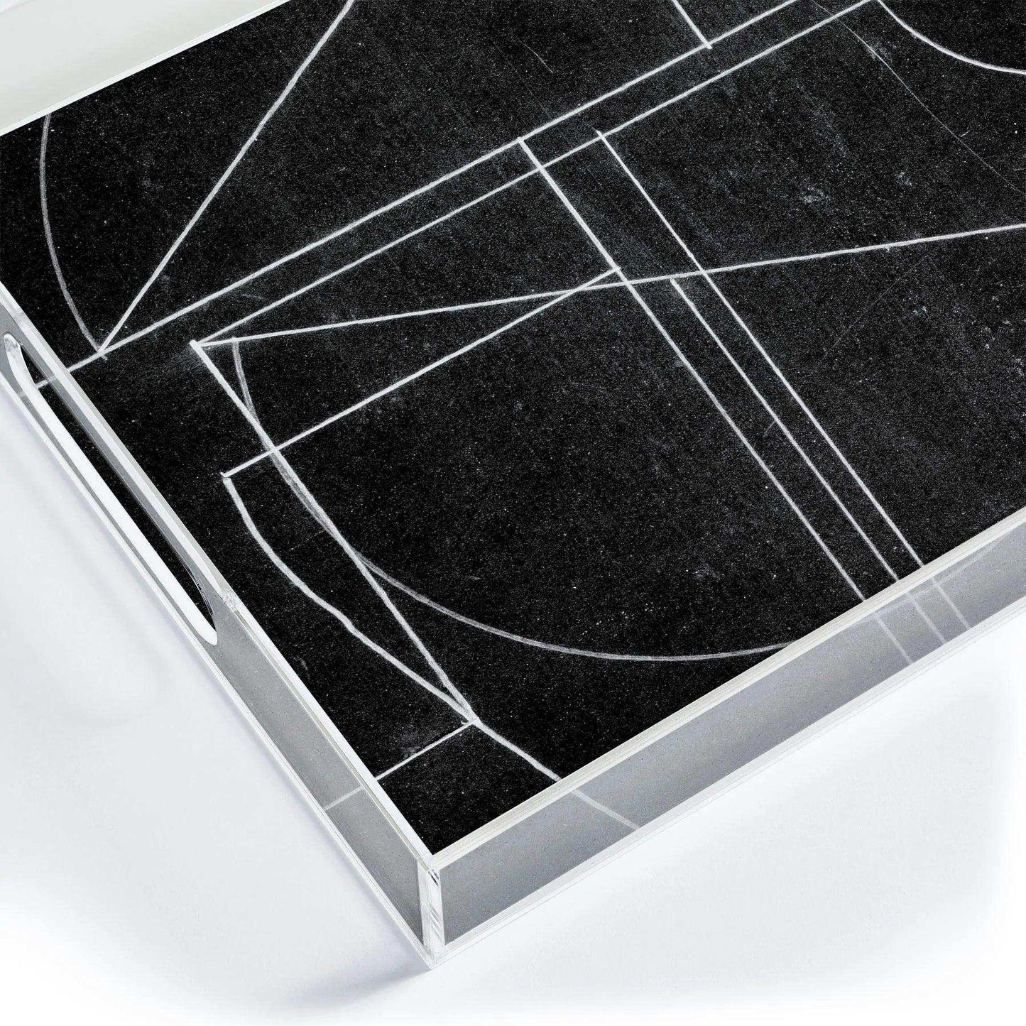 Buia Acrylic Tray - Medium w/Handles