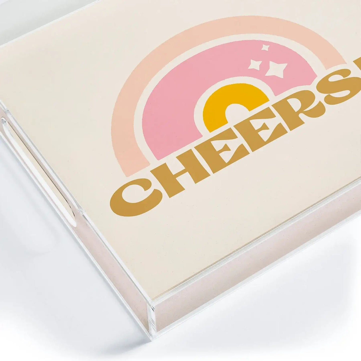 Cheery Cheers Acrylic Tray - Medium w/Handles