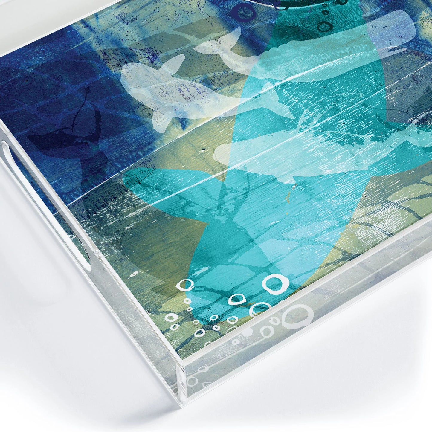 Ocean Dream Acrylic Tray - Medium w/Handles