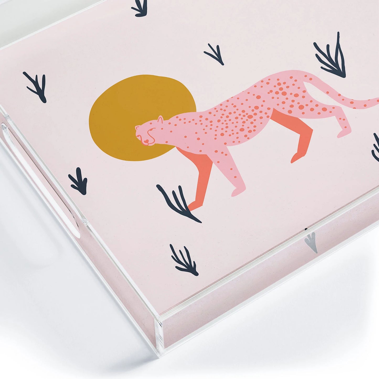 Trot Cat Acrylic Tray - Medium w/Handles