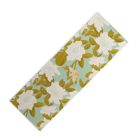Gardenias on Green Yoga Mat
