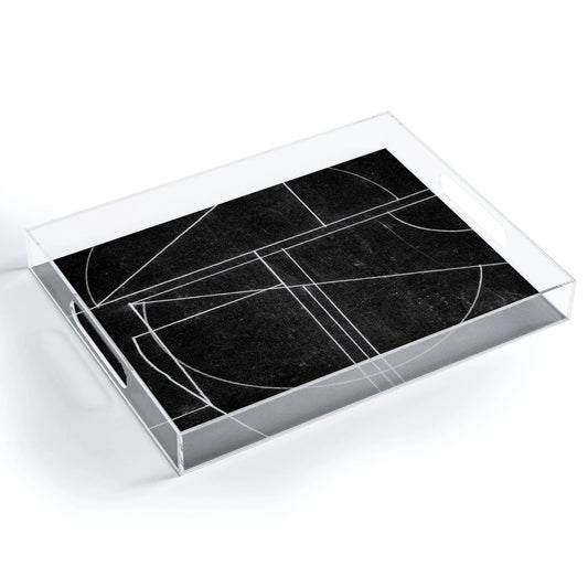 Buia Acrylic Tray - Medium w/Handles