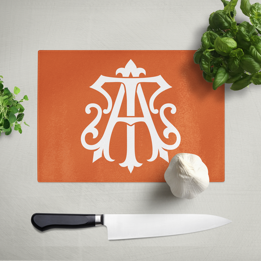 Orange Cutting + Presentation Board - 2 Letter Monogram