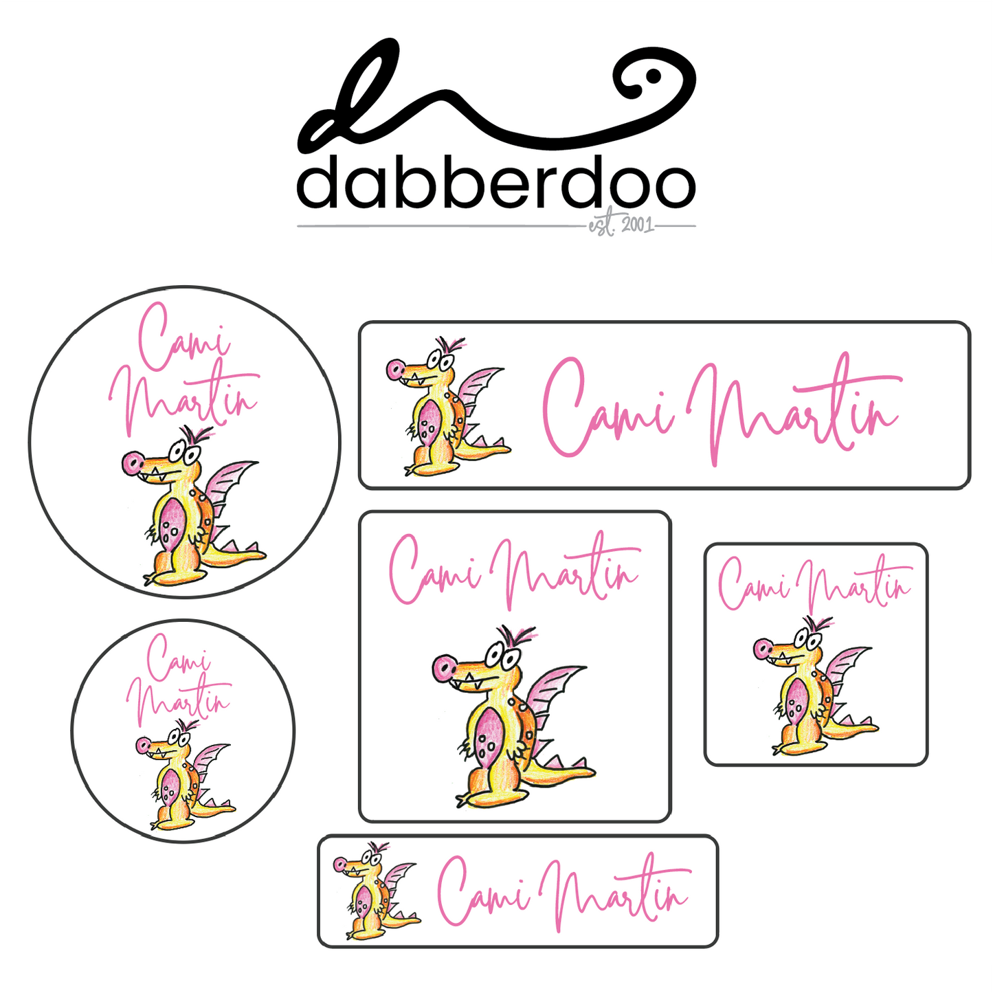 Pink Dragon ID Labels