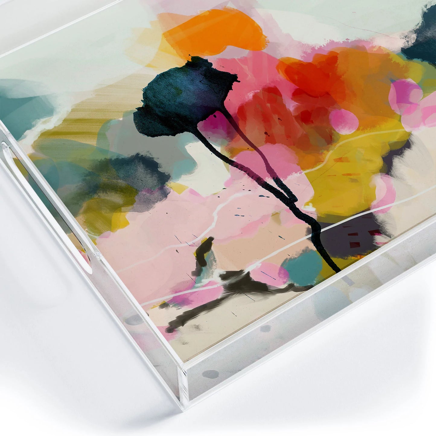Paysage Acrylic Tray - Medium w/Handles