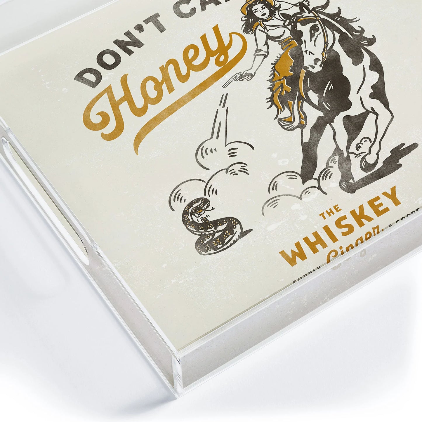 Honey Retro Pinup Acrylic Tray - Medium w/Handles