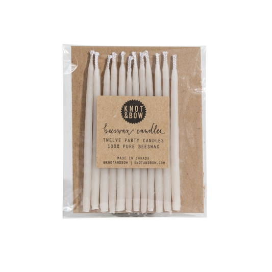 SALE - Ivory Beeswax Birthday Candles