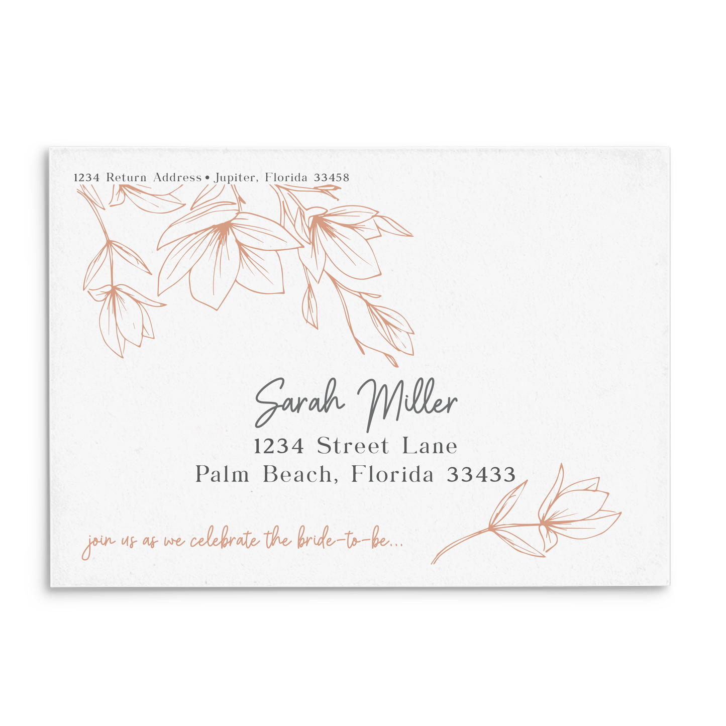 Modern Floral Invitation