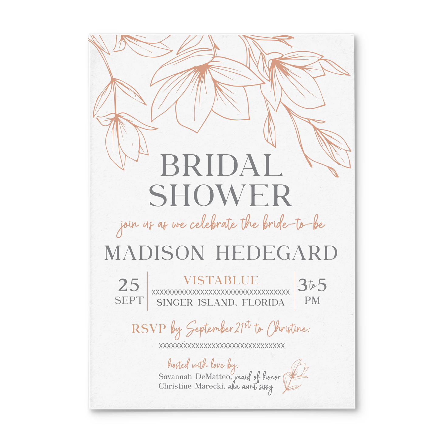 Modern Floral Invitation