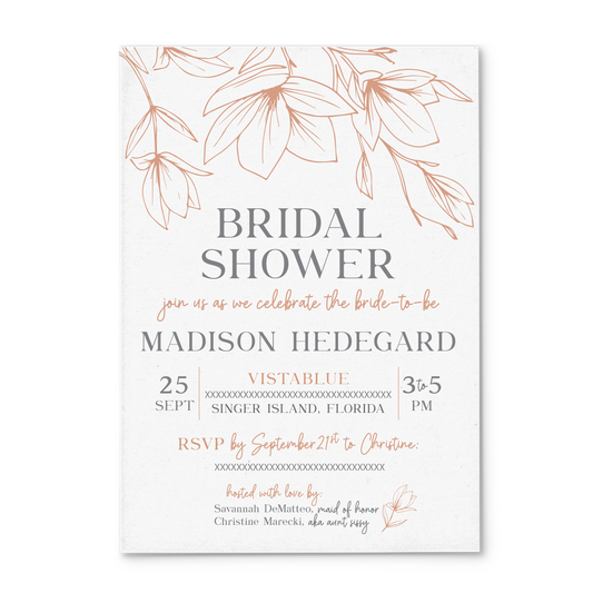 Modern Floral Invitation