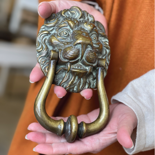 SOLD - Vintage Lion Door Knocker